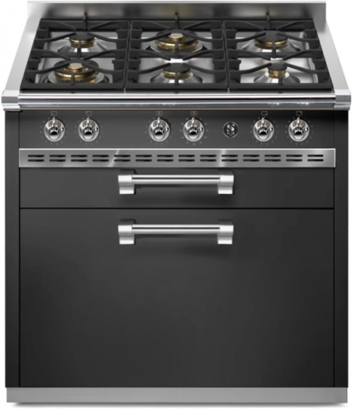 Steel Ascot 90 Cook Unit, kitchen module, 90 cm, anthracite, gas hob, A9C-6WAN, with 5 year guarantee!