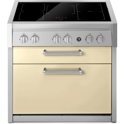 Terasest küpsetusseade Genesi 90, köögimoodul, 90 cm, Crema, induktsioonpliit, GQ9C-5FICR, 5-aastase garantiiga!