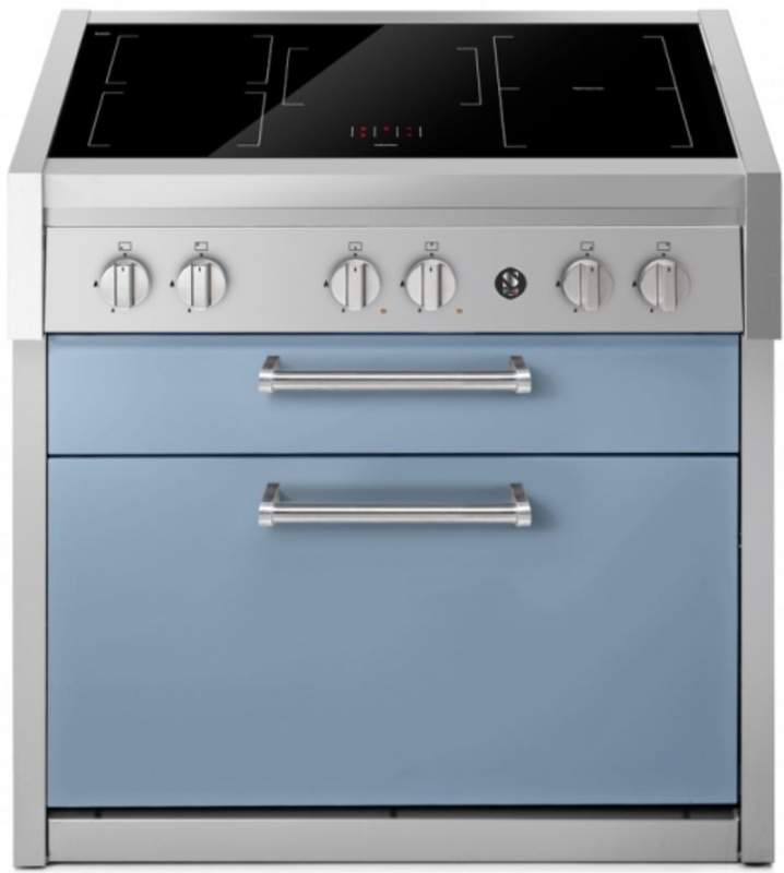 Terasest Genesi 90 pliidiplokk, köögimoodul, 90 cm, Celeste, induktsioonpliit, GQ9C-5FICE, 5-aastase garantiiga!