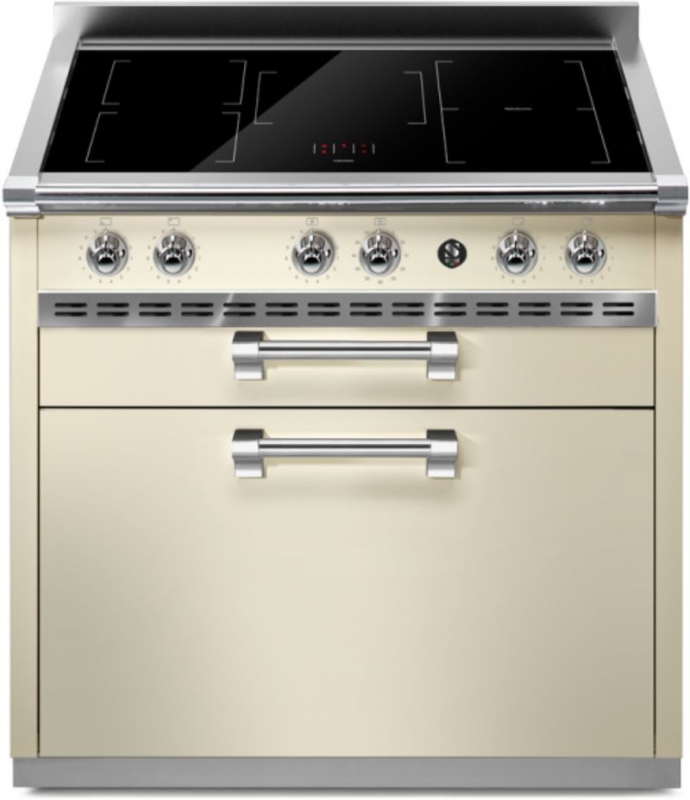 Steel Ascot 90 Cook Unit, kitchen module, 90 cm, Crema, induction hob, A9C-5FICR, with 5 year guarantee!
