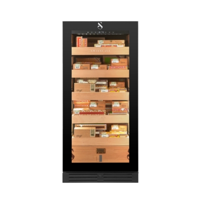 Swisscave CLB-360, humidor, 127 cm, 1800 cigars, black. With a 5 year guarantee!