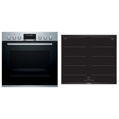 BOSCH HND679LS61, SET built-in stove HEA578BS1 + induction hob NXX675CB5E, EEK: A, with 5 year guarantee!