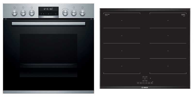 BOSCH HND679LS66, SET built-in stove HEB578BS1 + induction hob NXX675CB5E, EEK: A, with 5 year guarantee!