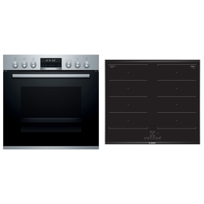 BOSCH HND679LS66, SET built-in stove HEB578BS1 + induction hob NXX675CB5E, EEK: A, with 5 year guarantee!
