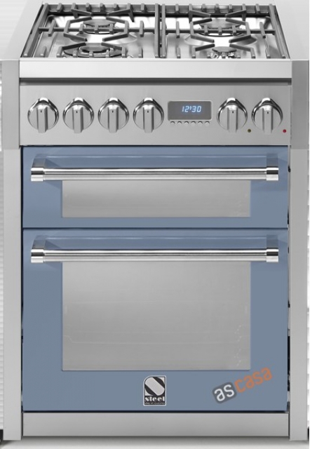 Steel Genesi 70, range cooker, 70 cm, multifunction, color Celeste, G7FF-4ICE, with 5 year guarantee!