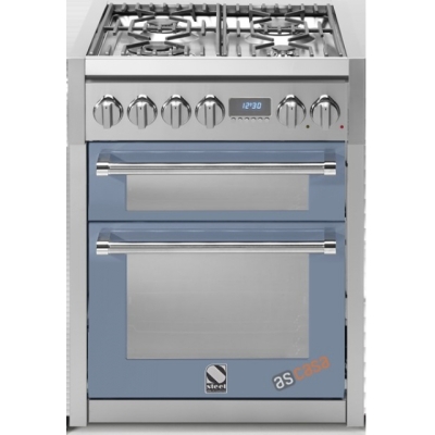 Сталь Genesi 70, плита, 70 см, многофункциональная, цвет Celeste, G7FF-4ICE, с гарантией 5 лет!