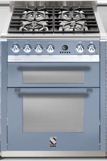 Steel Ascot 70, range cooker, 70 cm, multifunction, color Celeste, A7FF-4ICE, with 5 year guarantee!