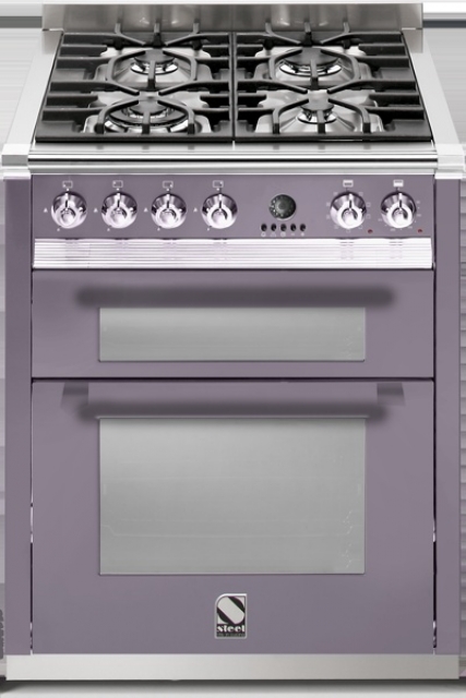 Steel Ascot 70, range cooker, 70 cm, multifunction, color Ametista, A7FF-4IAA, with 5 year guarantee!