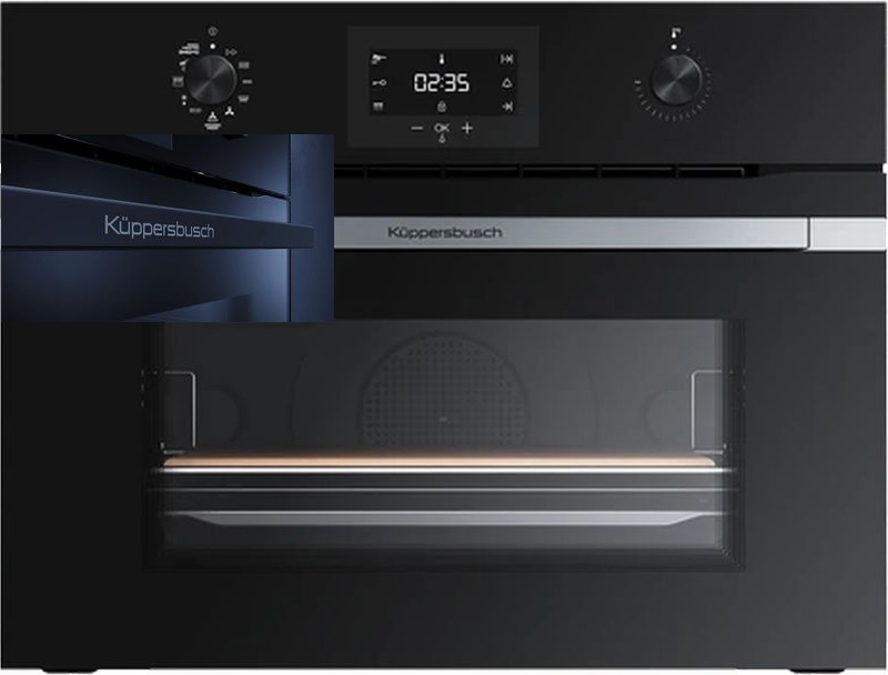 Küppersbusch CBP 6332.0 S5, compact oven black / Black Velvet, EEK: A+, with 5 year guarantee!