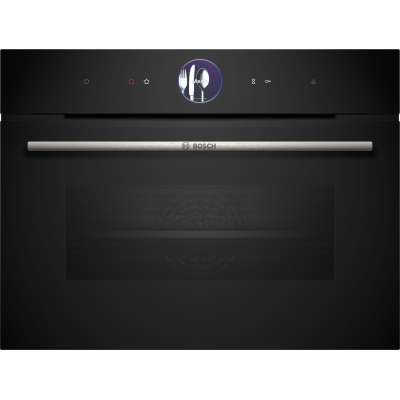 Bosch CSG7361B1, built-in compact steam oven, Series 8, black, EEK: A+, with 5 year guarantee!