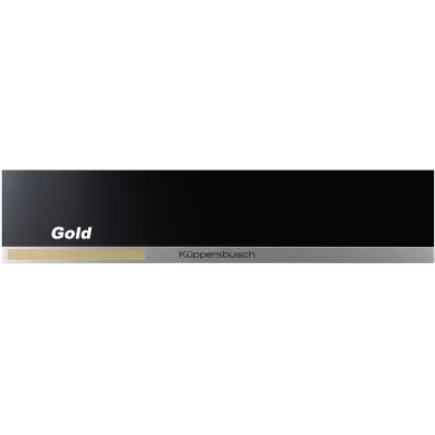 Küppersbusch CSW 6800.0 S4, 14 cm warming drawer, front black / gold, with 5 year guarantee!