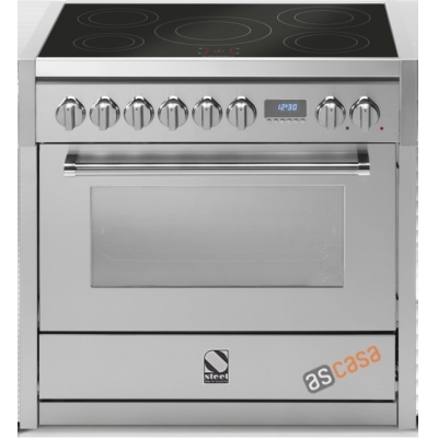 Steel Genesi 90, range cooker, 90 cm, Combisteam, color stainless steel, G9F-4TSS, with 5 year guarantee!