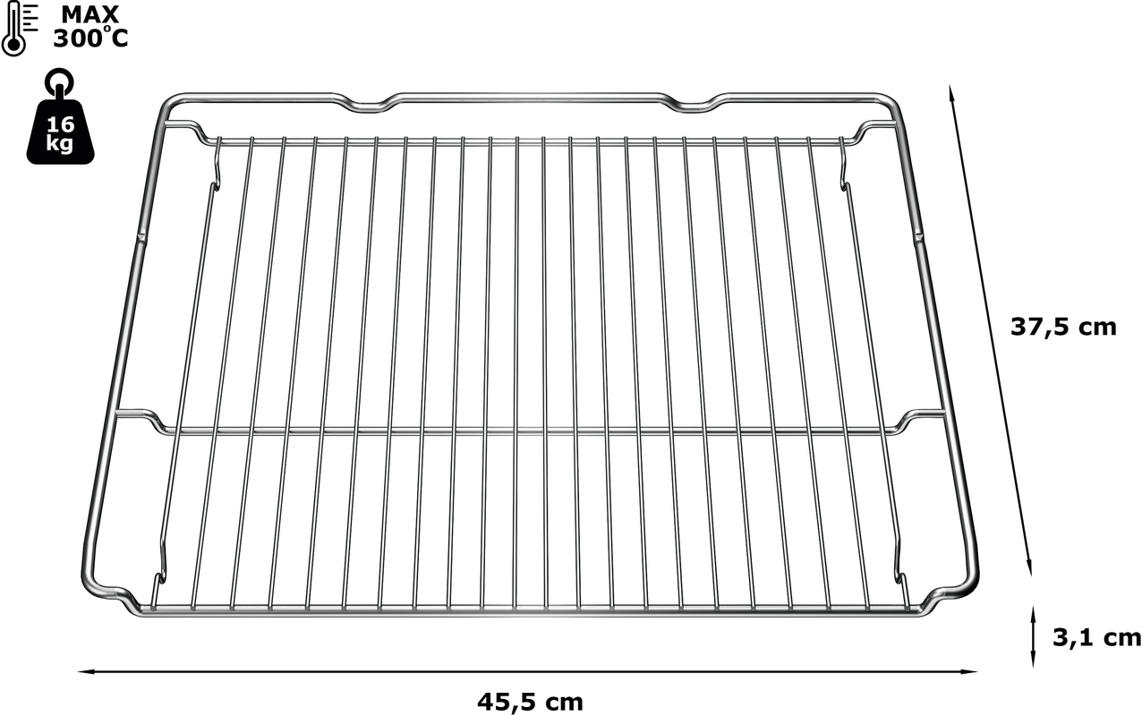 Bosch HEZ634000, grillrest, 31 x 455 x 375 mm