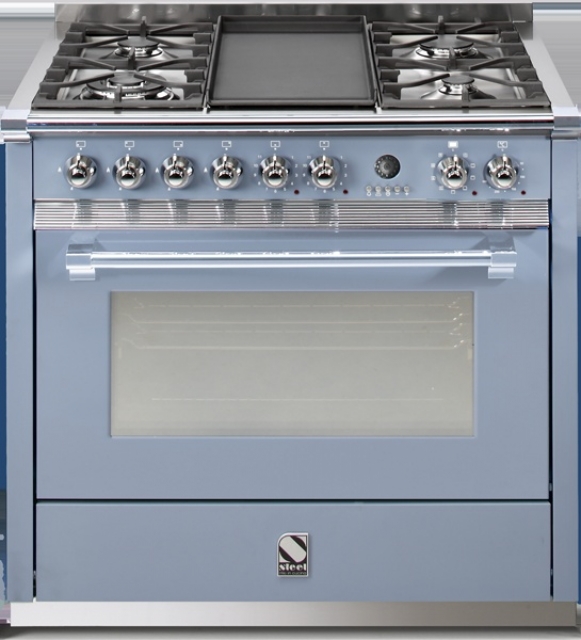 Steel Ascot 90, range cooker, 90 cm, multifunction, color Celeste, A9F-4MCE, with 5 year guarantee!