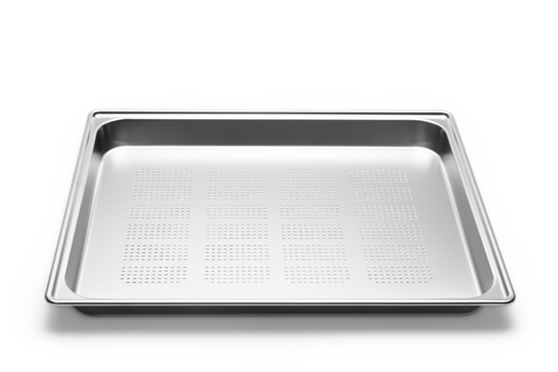 V-ZUG perforated cooking container, 452 × 380 × 28 mm, K40008