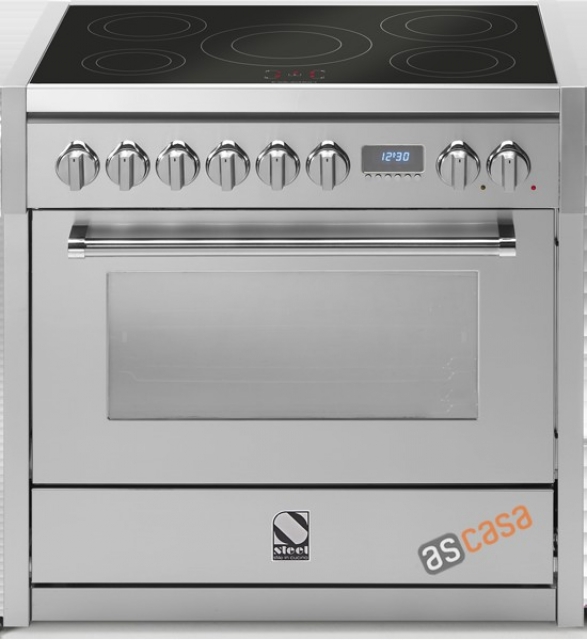 Steel Genesi 90, range cooker, 90 cm, Combisteam, color stainless steel, G9S-4MSS, with 5 year guarantee!