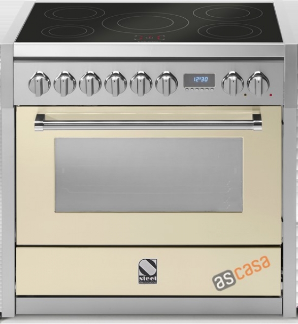 Steel Genesi 90, range cooker, 90 cm, Combisteam, color cream, G9F-4TCR, with 5 year guarantee!