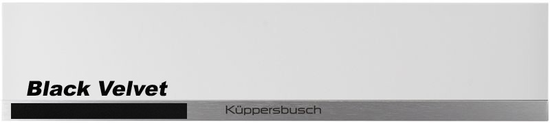 Küppersbusch CSZ 6800.0 W5, 14 cm tarvikute sahtel, ees valge / Black Velvet, garantiiga 5 aastat!