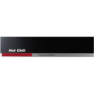 Küppersbusch CSZ 6800.0 S8, 14 cm tarvikute sahtel, ees must / hot chili, garantiiga 5 aastat!