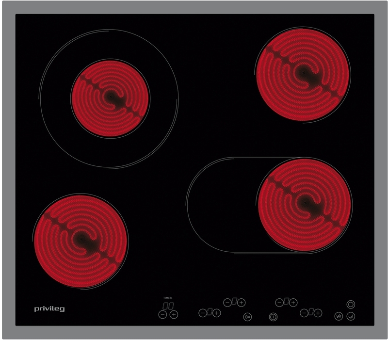 Privileg PCTAC K6041/1 IN, glass ceramic hob 60 cm, stainless steel frame, with 5 year guarantee!