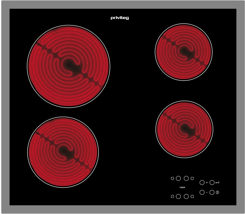 Privileg PCTAC K6042 IN, glass ceramic hob 60 cm, stainless steel frame, with 5 year guarantee!