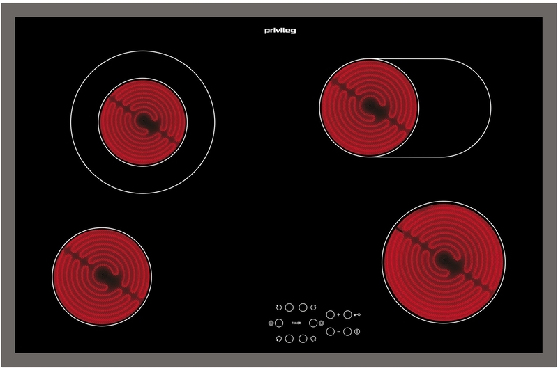 Privileg PCTAC K7042 IN, glass ceramic hob 80 cm, stainless steel frame, with 5 year guarantee!