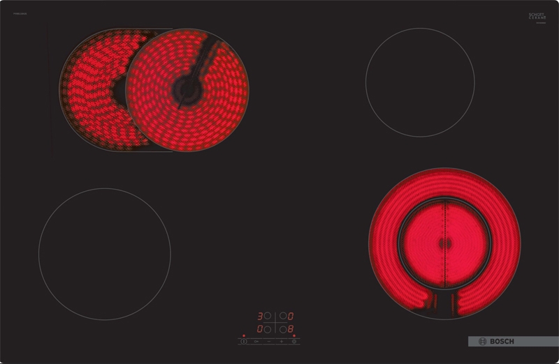 Bosch PKN811BA2E, варочная панель электрическая, серия 4, безрамочная, 80 см, с гарантией 5 лет!