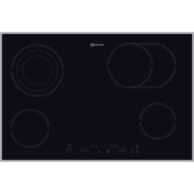 Bauknecht CTAR 8743/2 IN glass ceramic hob with aluminum frame, 77 cm, with 5 year guarantee!