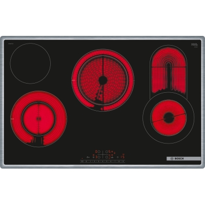 Bosch PKC845FP1D, electric hob glass ceramic, series 6, frame-mounted, 80 cm, with 5 year guarantee!