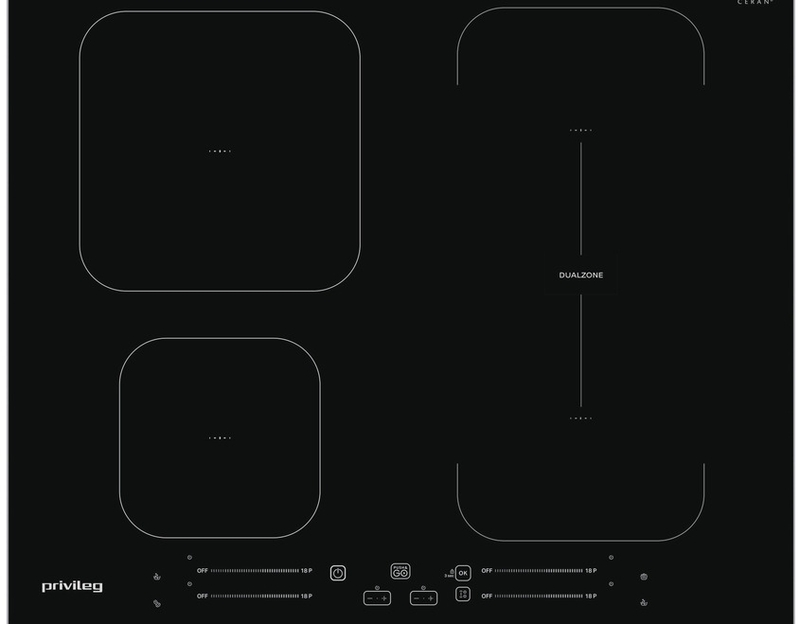 Privileg PB 27S60 AL, induction hob 60 cm, brushed aluminum frame, with 5 year guarantee!