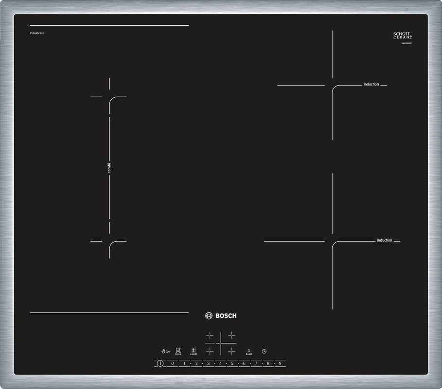 BOSCH PVS645FB5E, induction hob, series 6, frame-mounted, 60 cm, with 5 year guarantee!