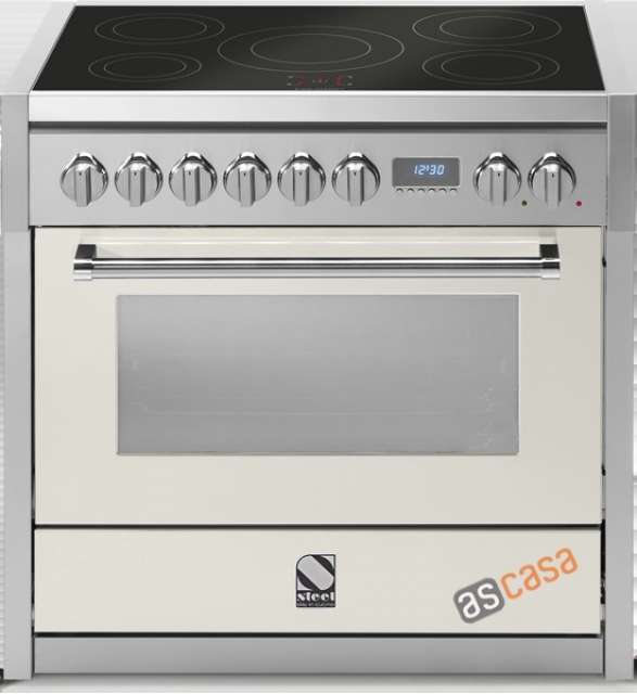 Steel Genesi 90, range cooker, 90 cm, Combisteam, color Nuvola, G9F-4TNA, with 5 year guarantee!