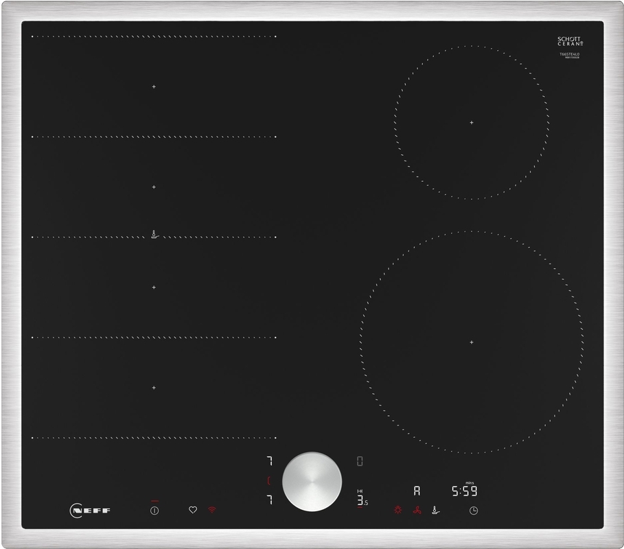 Neff T66STE4L0, индукционная варочная панель, 60 см, черный, каркас из нержавеющей стали, гарантия 5 лет!