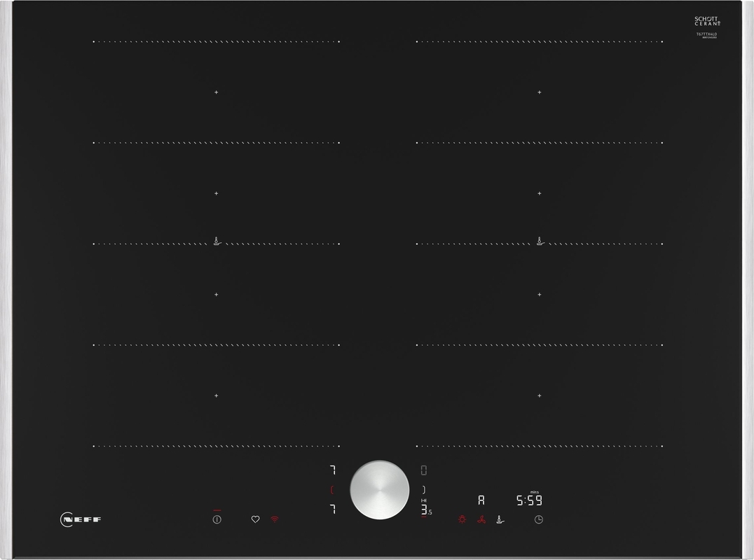 Neff T67TTX4L0, индукционная варочная панель, 70 см, черная, на раме, с гарантией 5 лет!