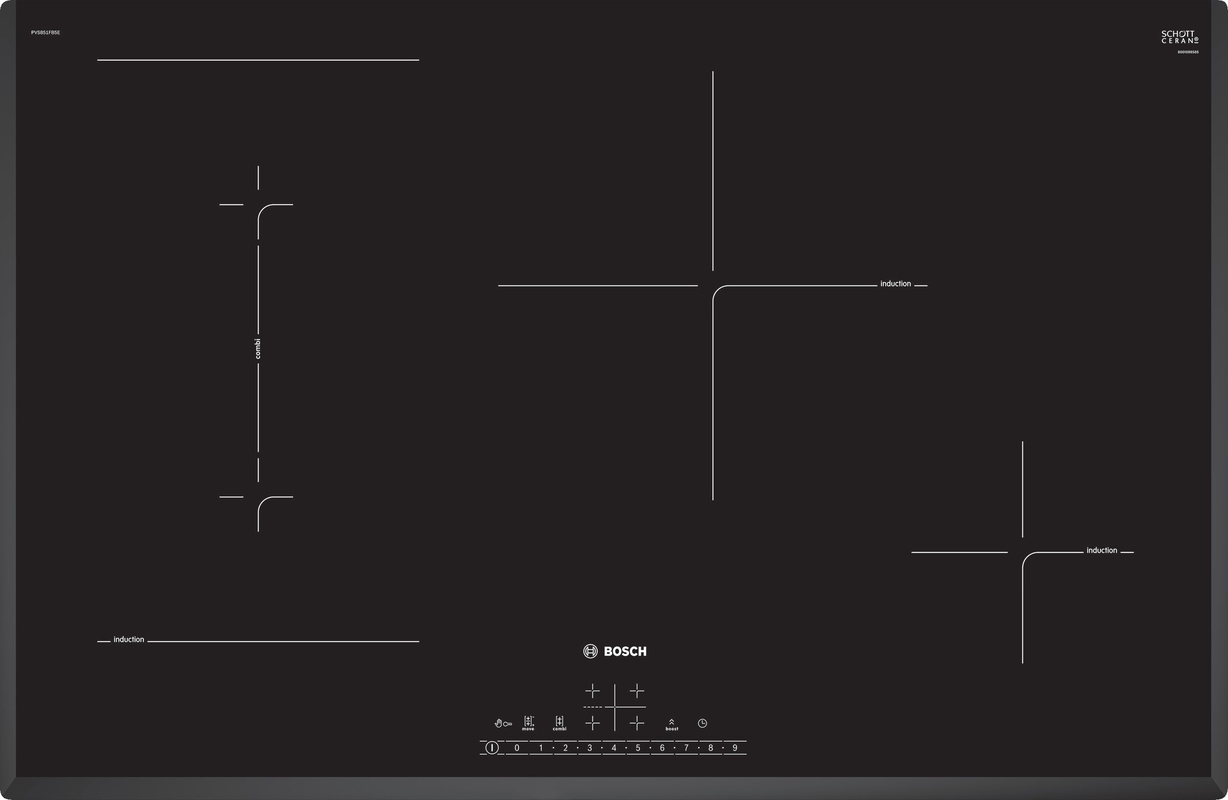 Bosch PVS851FB5E, induction hob, series 6, frameless, 80 cm, with 5 year guarantee!