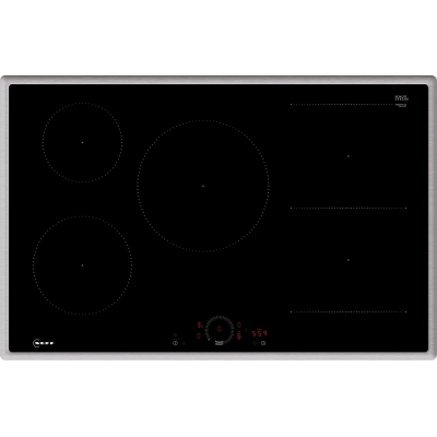 Neff T58SHW1L0, induction hob, 80 cm, black, stainless steel frame, with 5 year guarantee!