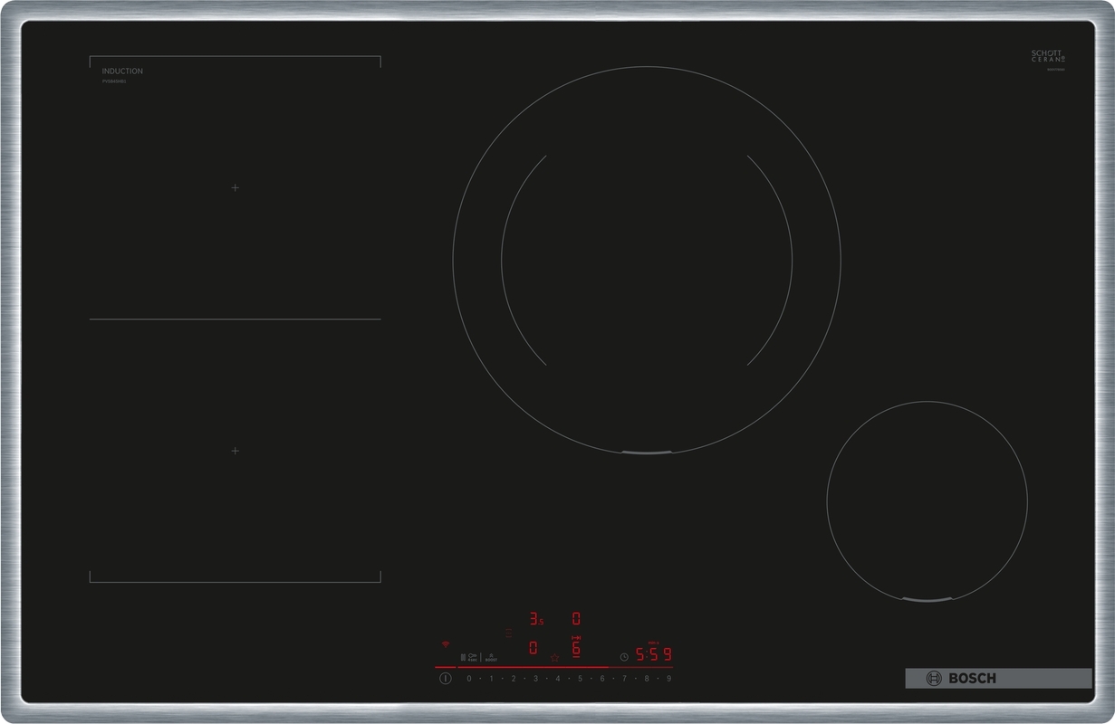 Bosch PVS845HB1E, induction hob, series 6, frame-mounted, 80 cm, with 5 year guarantee!