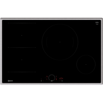 Neff T58SHS1L0, induction hob, 80 cm, black, stainless steel frame, with 5 year guarantee!