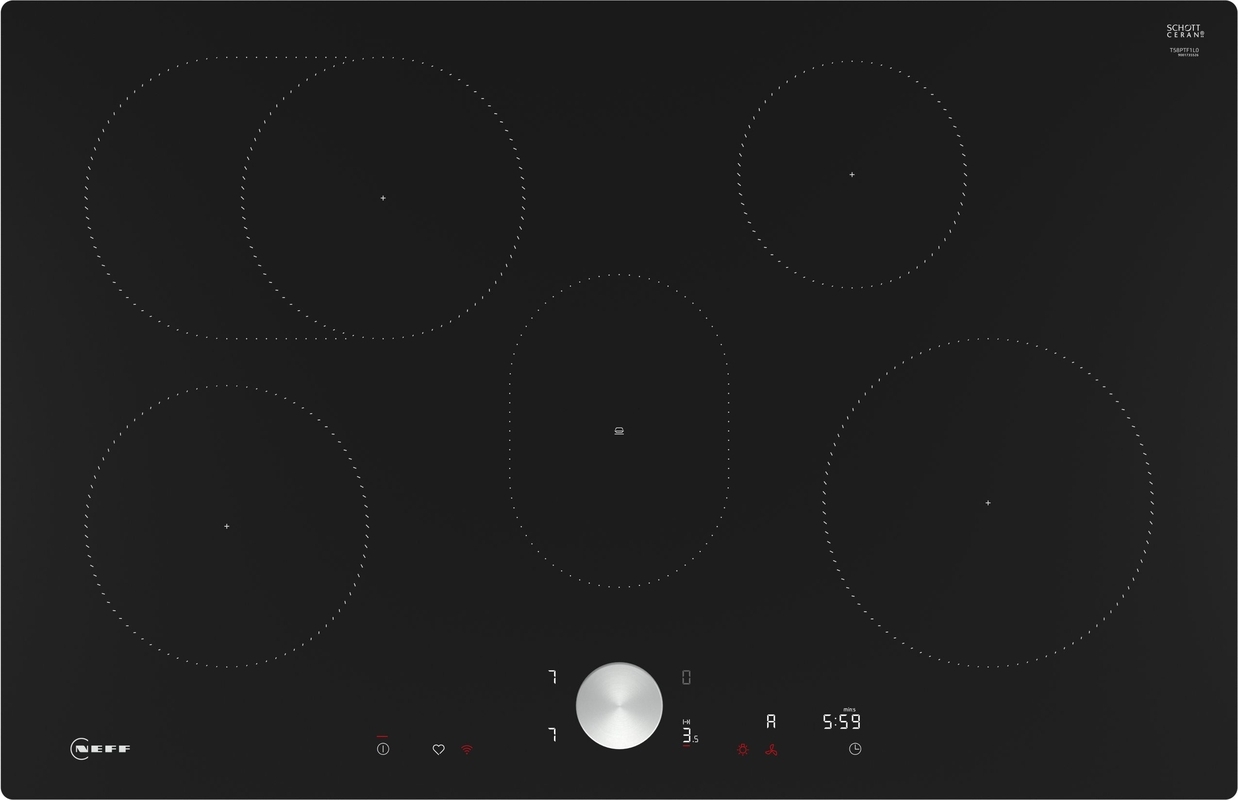 Neff T58PTF1L0, индукционная варочная панель, 80 см, черный, заподлицо, с гарантией 5 лет!