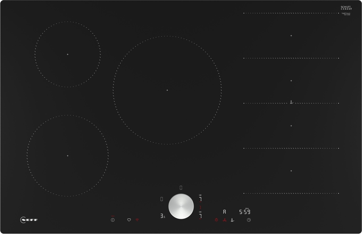 Neff T68PTV4L0, induktsioonpliit, 80 cm, must, loputus, garantiiga 5 aastat!