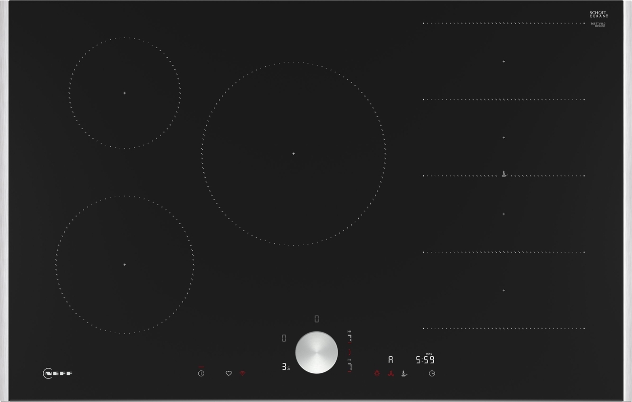 Neff T68TTV4L0, индукционная варочная панель, 80 см, черная, на раме, с гарантией 5 лет!