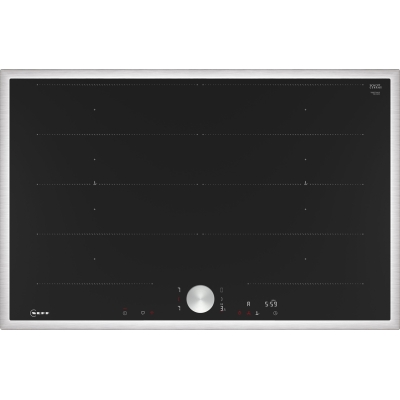 Neff T68STY4L0, induction hob, 80 cm, black, stainless steel frame, with 5 year guarantee!