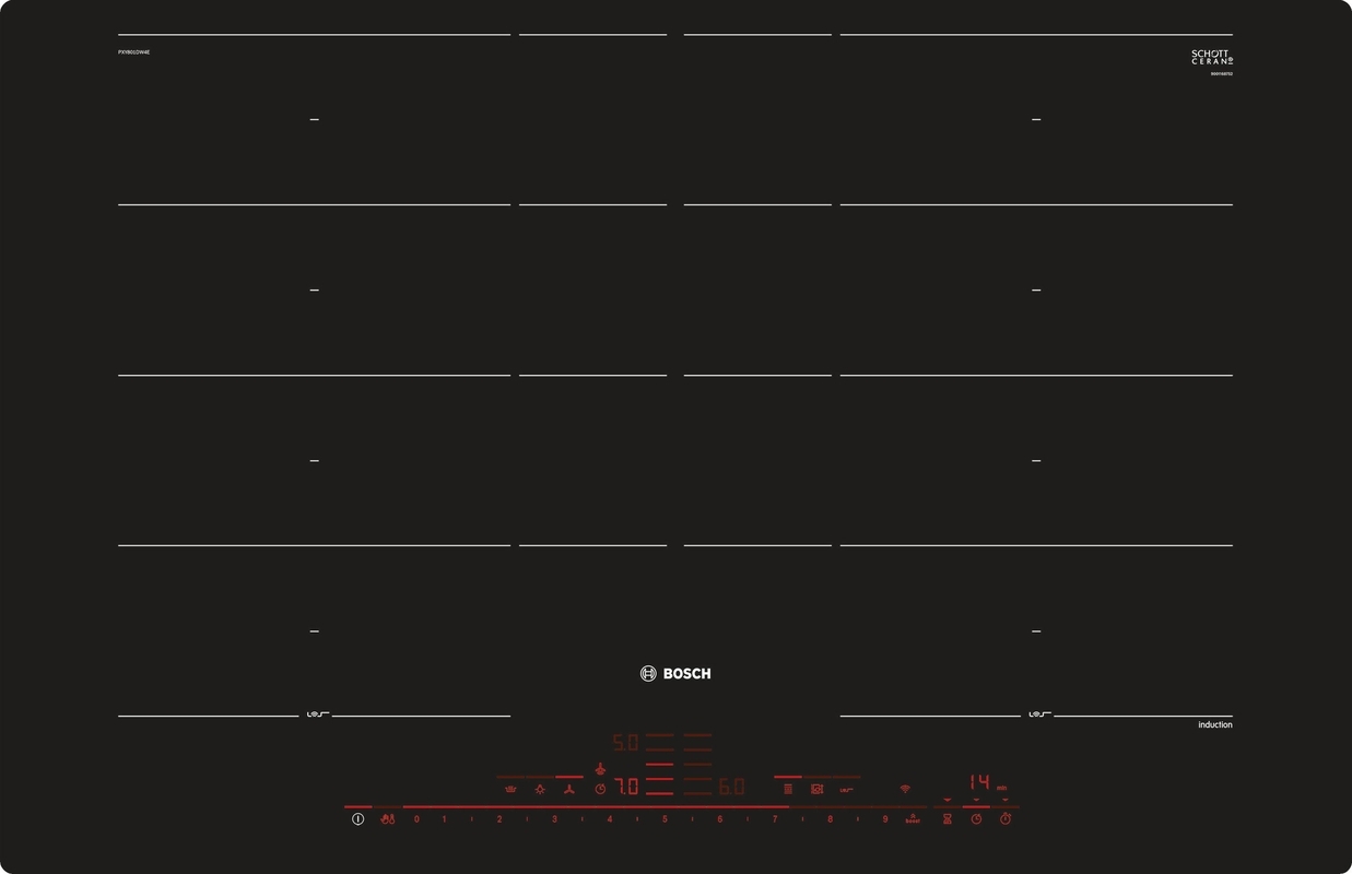 Bosch PXY801DW4E, варочная панель индукционная, серия 8, заподлицо, 80 см, с гарантией 5 лет!