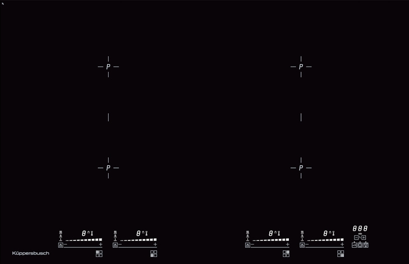 Küppersbusch KI 8800.0 SR, индукционная плита по всей поверхности, 80 см, безрамная, с гарантией 5 лет!