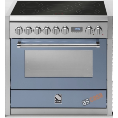 Terasest Genesi 90, pliit, 90 cm, Combisteam, värvus Celeste, G9S-4MCE, garantiiga 5 aastat!