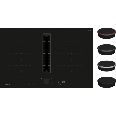 Neff V68PYX4C0, induktsioonpliit õhupuhastiga, loputus, 80 cm, must, 7-AASTISE GARANTIIGA