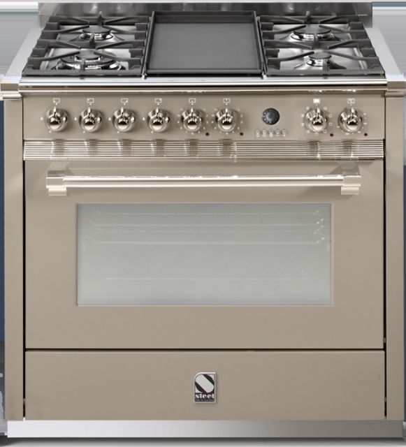 Steel Ascot 90, range cooker, 90 cm, Combisteam, color Sabbia, A9S-4MSA, with 5 year guarantee!