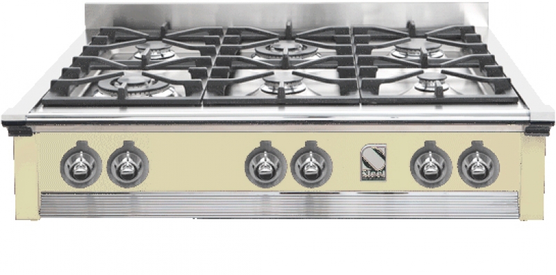 Steel Ascot 90, built-in hob, 90 cm, color Crema, A9-4TCR, with 5 year guarantee!