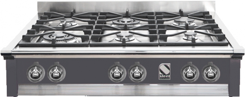 Steel Ascot 90, built-in hob, 90 cm, color anthracite, A9-4BAN, with 5 year guarantee!