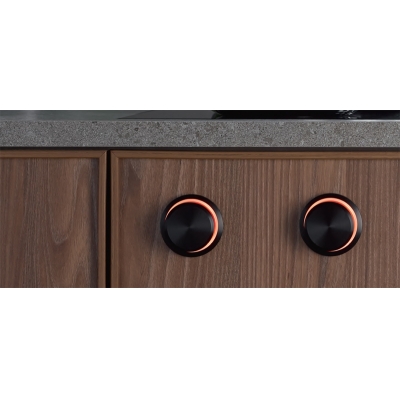 berbel pliidiplaadi nupp S, matt must, 1100056